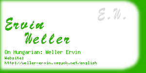 ervin weller business card